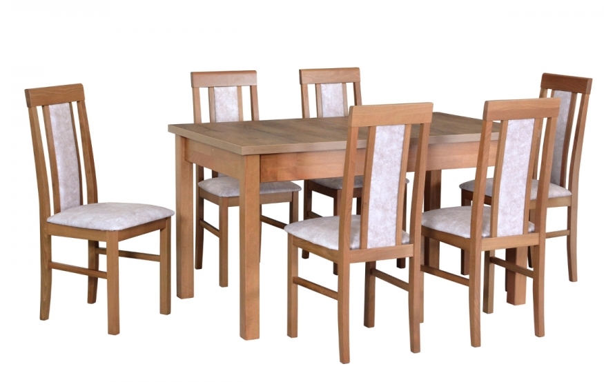 Jídelní sestava DX 15 odstín dřeva (židle + nohy stolu) ořech sv