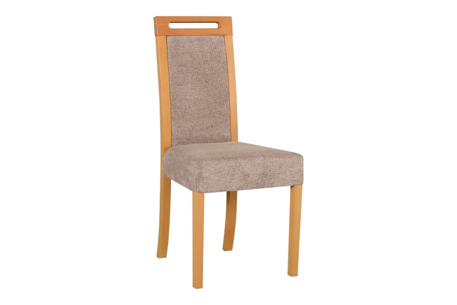 Jídelní židle ROMA 5 dřevo: bílá, látka: látka