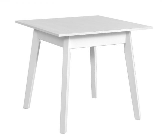 Jídelní stůl OSLO 1 deska stolu bílá, podstava stolu černá, nohy