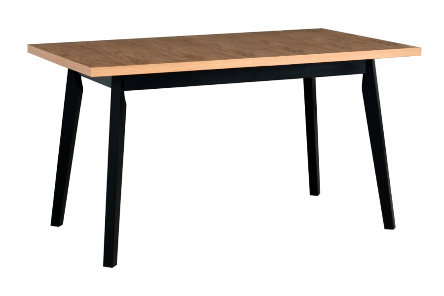 Jídelní stůl OSLO 5 deska stolu artisan, podstava stolu bílá, no